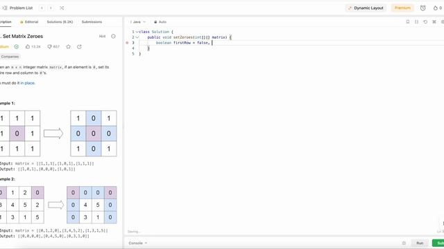 Facebook Programming Interview Question | Set Matrix Zeroes | Java | O(1) Space Complexity смотреть онлайн