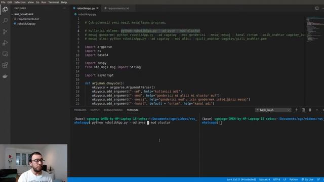 PYTHON ROS İLE GÜVENLİ WHATSAPP YAPALIM смотреть онлайн