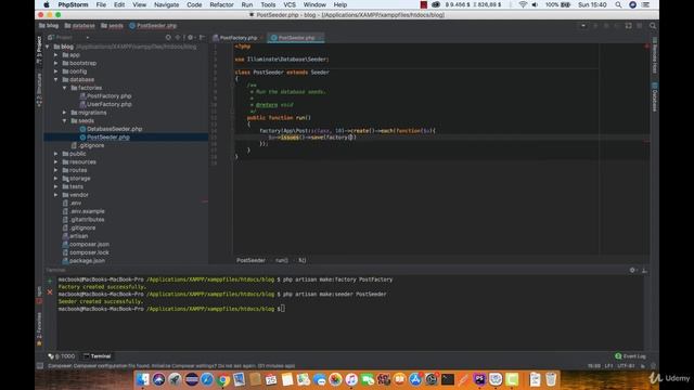 Lesson 20: Seeders, Factories and Faker - Ultimate Laravel tutorials смотреть онлайн