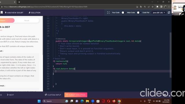 Find path in BST || coding ninjas || interview questions || java смотреть онлайн