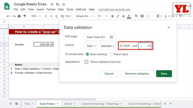 Google Sheets - Calendar Date Picker Popup смотреть онлайн