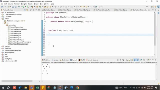StarPattern9:Program to Print Pattern X in Java Star pattern program logic Nested Pattern to print смотреть онлайн