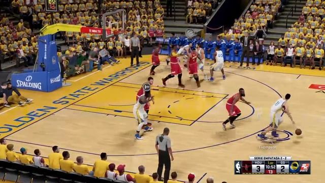 NBA 2K16 First Round Game 5 Warriors @ Rockets 125/98 Oracle Arena , California смотреть онлайн