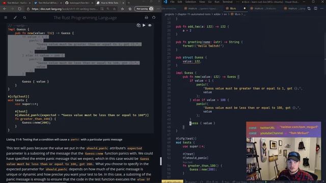 Learn Rust Together Part 15: Chapter 11 (Automated Testing) смотреть онлайн
