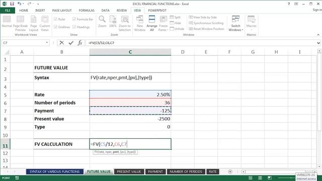 Microsoft Excel Tutorial - Using Excel’s ‘Future Value’ function (=FV) смотреть онлайн