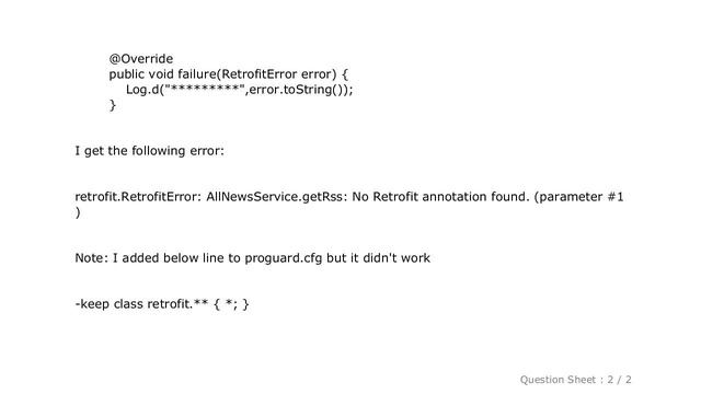 Android : No Retrofit annotation found. (parameter #1) смотреть онлайн