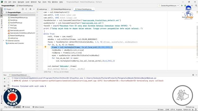 Part 3: Rekam Data Wajah untuk Face Recognition dengan OpenCV menggunakan Algoritma Haar-Cascade смотреть онлайн