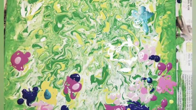 Fluid Acrylic Painting - Painting Flowers With Only Paint And Water смотреть онлайн