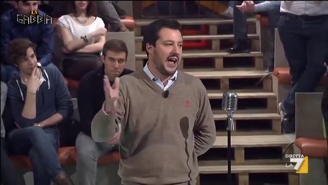 Salvini vs Parenzo: "Maleducato! Ti rode che la gente ci vota? Ca**i tuoi!" смотреть онлайн