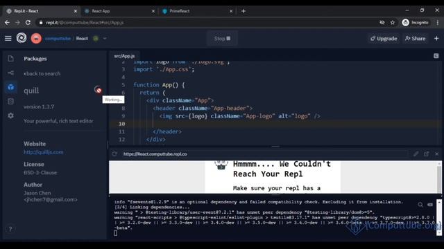 React - Utilizando Components PRIMEREACT #02 (NodeJS & Repl.it) смотреть онлайн