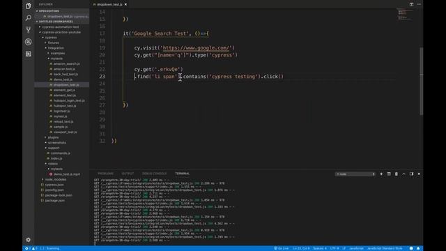 Drop Down handle in Cypress - Part 11 смотреть онлайн