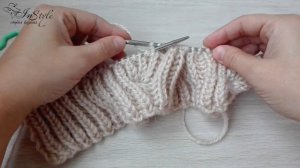 СНУД ЖГУТАМИ ИЗ ПЫШНОЙ РЕЗИНКИ. Английская резинка. ► Мастер-класс ► Спицами