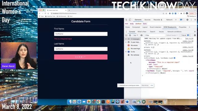 Keren Kenzi - Get your forms hooked with react-hook-form - TECH(K)NOW Day 2022 смотреть онлайн