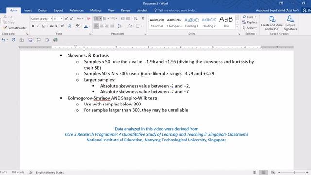 Checking normality using skewness, kurtosis, Kolmogorov–Smirnov and Shapiro-Wilk tests смотреть онлайн