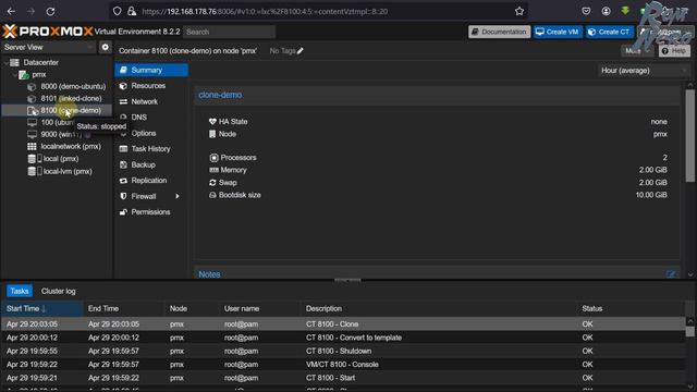Proxmox. Templates для VM и LXC. Linked vs Full templates смотреть онлайн