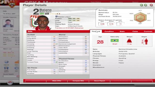 FM 07, ЦСКА Москва, №21. Это настоящий футбол смотреть онлайн