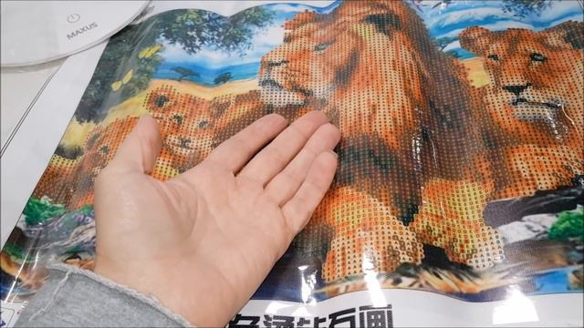 Алмазная вышивка СЕМЬЯ ЛЬВОВ. Вышивка стразами. Рукоделие с Алиэкспресс