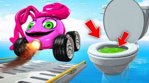 ПРЫЖКИ НА МАШИНЕ МАМА ДЛИННЫЕ НОГИ В ОГРОМНЫЙ УНИТАЗ! УГАР И БЕЗУМИЕ В Garry`s Mod