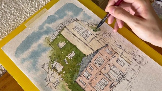 Sketching La Maison Rose with Ink and watercolor | Slowing down in a fast-paced world & why I paint смотреть онлайн