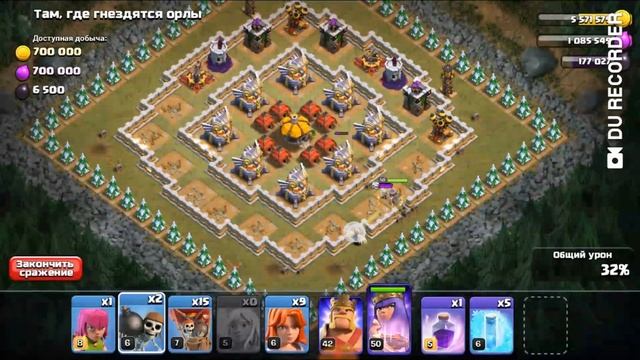 Clash of clans Прохождение карта гоблинов ( Там, где гнездятся орлы) Where Eagles Dare смотреть онлайн