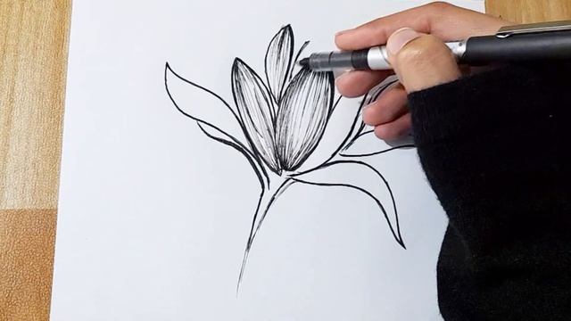 How to draw a flower easy step by step || Flower tattoo design смотреть онлайн