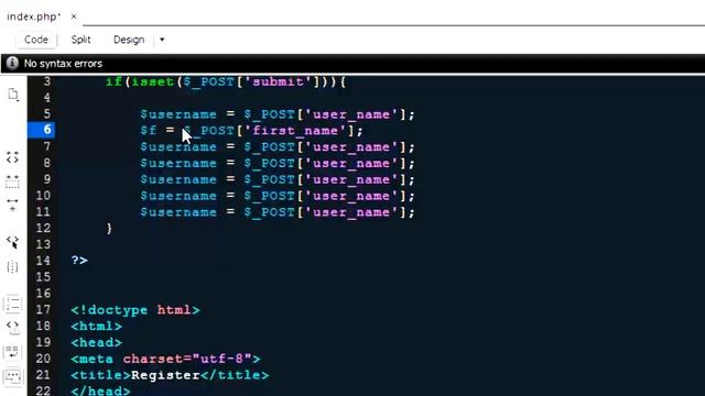 create simple registration form in php смотреть онлайн