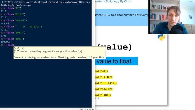 Python float() Function смотреть онлайн