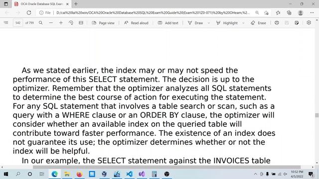 Single column index, chỉ mục trên 1 cột, OCA Oracle Database SQL Exam Guide Exam 1Z0-071 смотреть онлайн