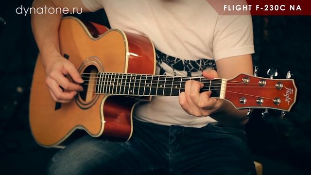 Обзор акустической фолк гитары FLIGHT F-230C NA смотреть онлайн