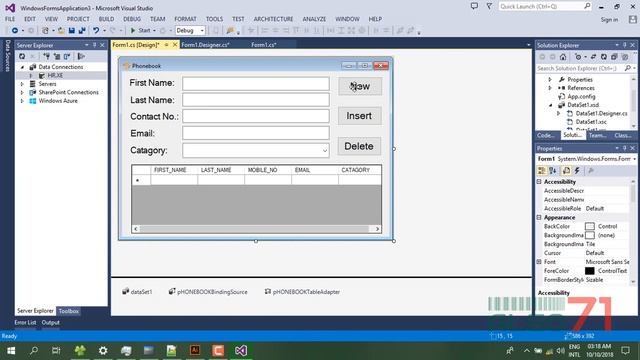 Edit my project on phonebook at Visual Studio C# with Oracle смотреть онлайн