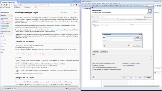 How to Setup Android Development Environment - Android SDK & Eclipse ADT Plugin смотреть онлайн