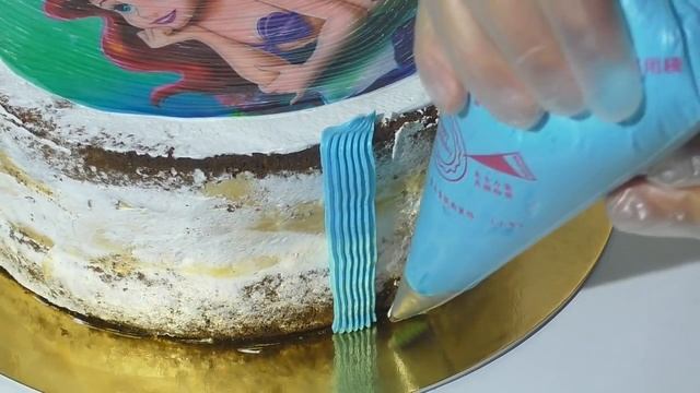 ТОРТЫ Торт Русалка Как нанести вафельную картинку на торт Mermaid cake смотреть онлайн