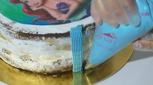ТОРТЫ Торт Русалка Как нанести вафельную картинку на торт  Mermaid cake