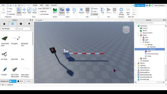 Как сделать платный шлагбаум в Roblox Studio! смотреть онлайн