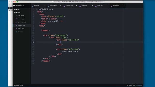 Building a WordPress Theme with Bootstrap from scratch - Adding our Logo смотреть онлайн