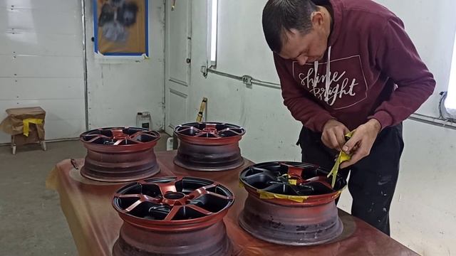 Диски в 2 ЦВЕТА!!! как покрасить?!!! смотреть онлайн