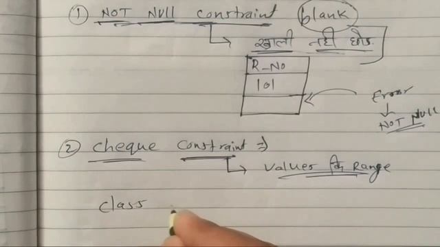 Rdbms ।। Data constraints - Not null,check, unique constraints explain in HINDI. смотреть онлайн