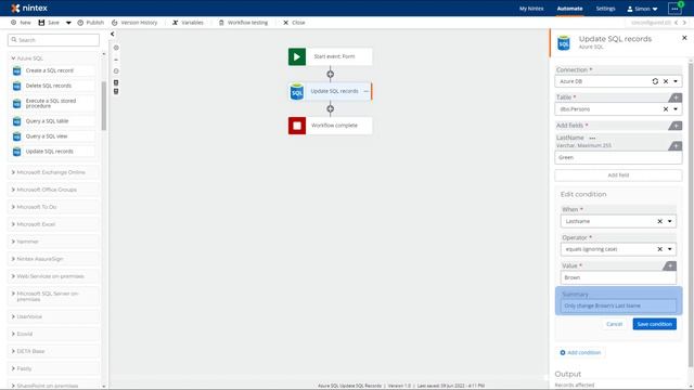Nintex Workflow Cloud®: Azure SQL - Update SQL Records Action смотреть онлайн