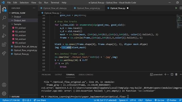 How To Use Optical Flow From OpenCV || Lucas Kanade Method. Video To Optical Flow Frames.