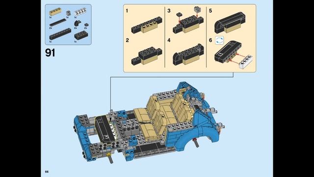 LEGO Creator 10252 Volkswagen Beetle - instruction timelapse смотреть онлайн
