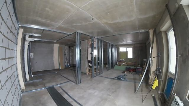 Ремонт квартиры #3 Как собрать перегородку из гипсокартона своими руками Монтаж каркаса из профиля смотреть онлайн