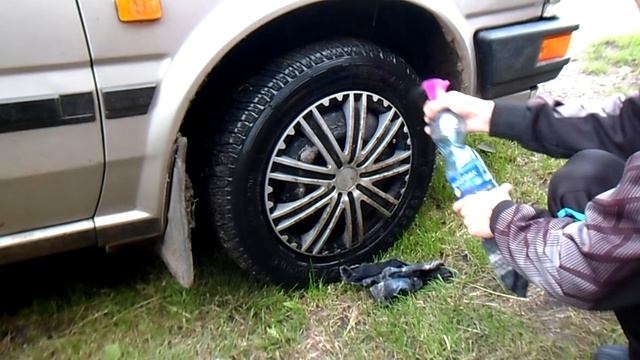 Чернение шин своими руками за КоПеЙкИ! смотреть онлайн