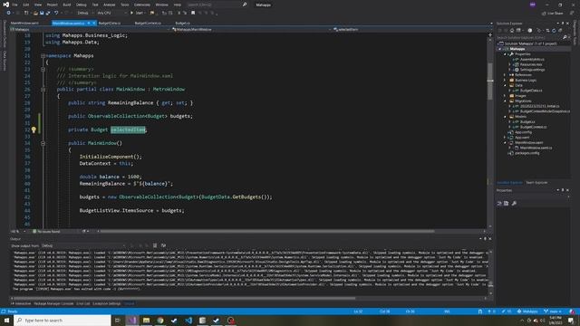 Using the Selection Changed Event in a WPF Listview to Select Budgets Modern WPF Desktop App Part 1 смотреть онлайн