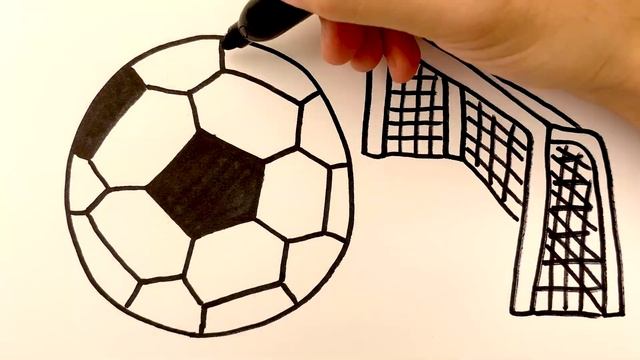 Bolalar uchun futbol rasm chizish/Drawing football for children/Рисование футбол для детей смотреть онлайн