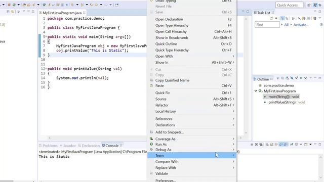 How to call a non static method from static method смотреть онлайн