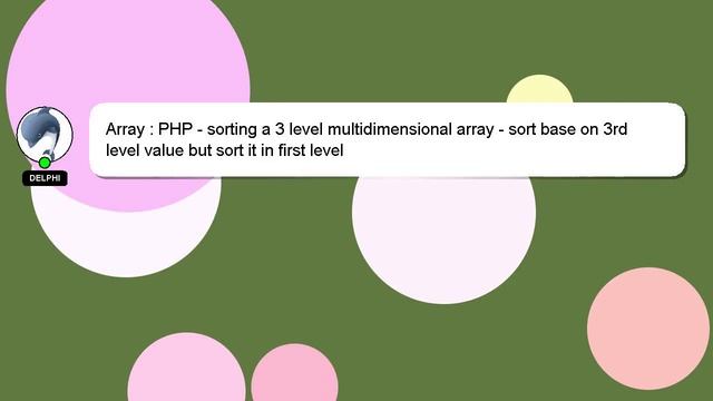 Array : PHP - sorting a 3 level multidimensional array - sort base on 3rd level value but sort it i смотреть онлайн