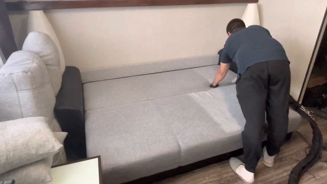 Химчистка дивана, выводим пятна и запах собачей мочи. смотреть онлайн