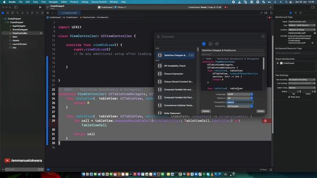 How to Create Custom Code Snippet using XCode смотреть онлайн