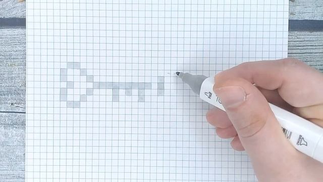 Как нарисовать по клеточкам Сердце-Замочек с ключиком / Рисунки по клеткам без чёрного цвета смотреть онлайн