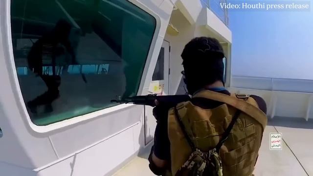 Yemen's Houthis Share Footage Of Militants 'hijacking' Galaxy Leader Ship